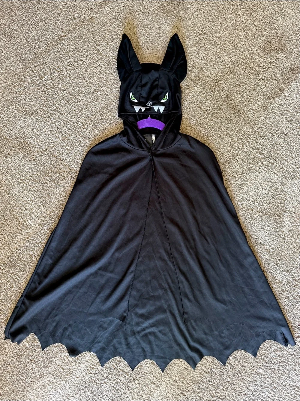 H&M Kids Black Bat / Monster Hooded Cape Costume – Size 6-10Y